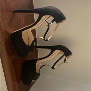 Brian Atwood satin black heels